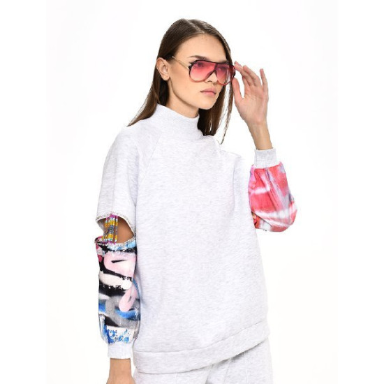Taş ve Boncuk Detaylı Sweatshirt