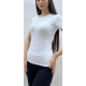 Beyaz Gold Taş T-shirt